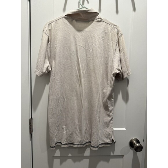 Travis Mathew Pocket Polo Shirt Golf Cotton Cream Medium M - Picture 5 of 5